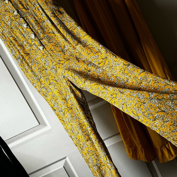 Sweet Floral Button Up Wideleg Romper • S - Picture 2 of 5